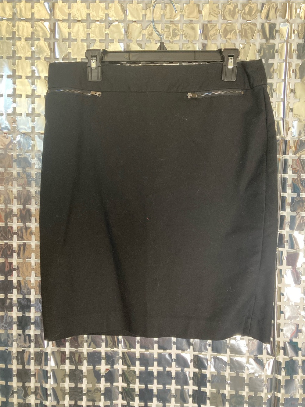 Calvin Klein Black Pencil Skirt with Zip Detail